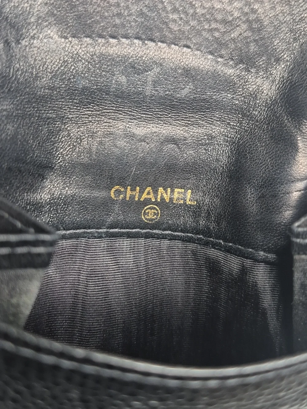 Chanel Black Caviar Leather Wallet